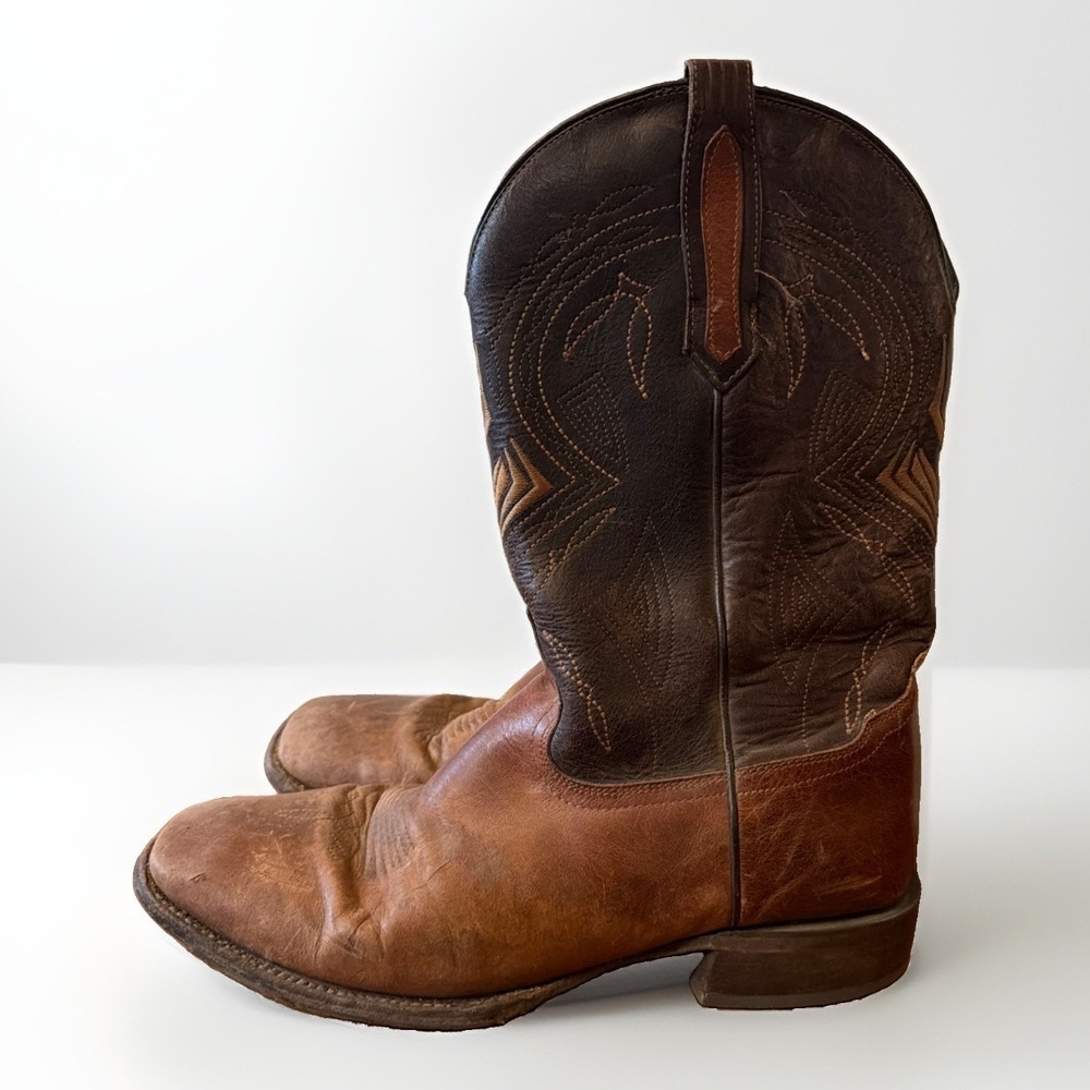 Cody James Western Cowboy Boots Square Toe Mens 12D Style BBH7 Leather 4549-VA3D